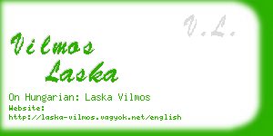 vilmos laska business card